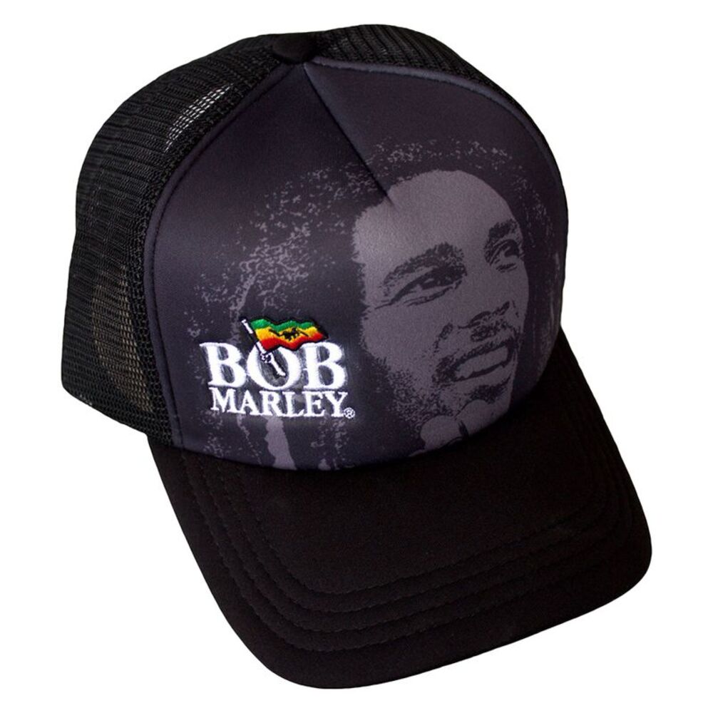 Bob Marley Face Logo Trucker Cap / Black